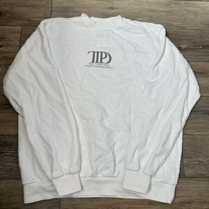 Taylor Swift White Crewneck Sweater TTPD Sz L